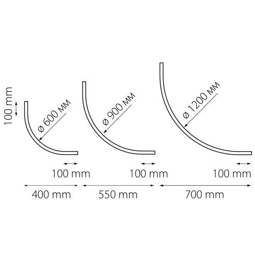 Трек 24V однофазный дуговой Linea 506047 Трек 24V однофазный дуговой Linea 506047