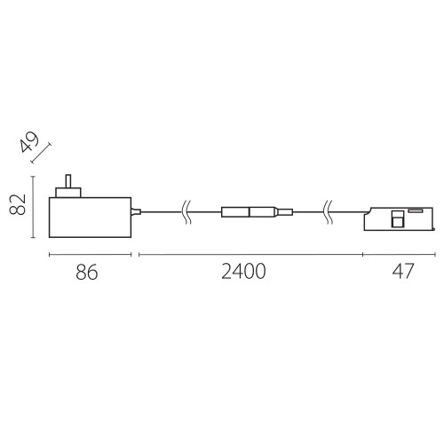 Блок питания 24V (в розетку) с подводом питания(506005+506197) к трекам LINEA 48W Linea LP48W506197 Блок питания 24V (в розетку) с подводом питания(506005+506197) к трекам LINEA 48W Linea LP48W506197